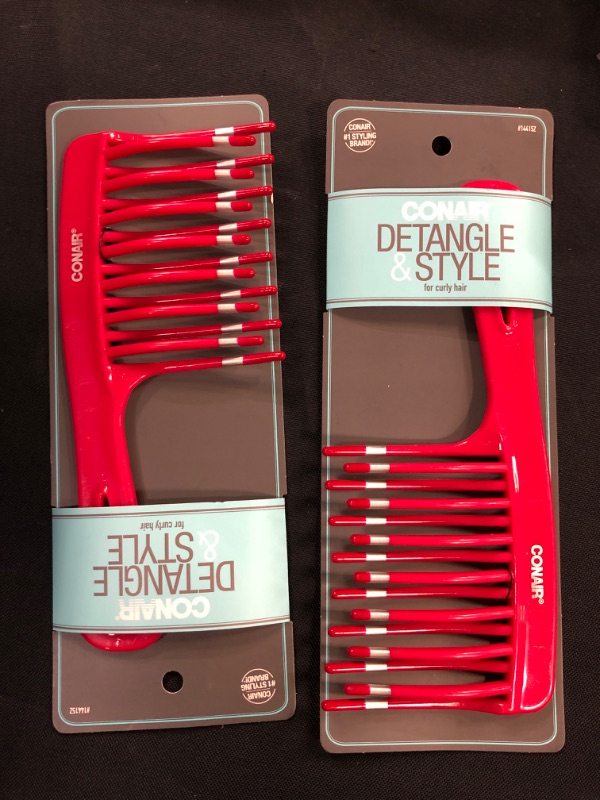 Photo 1 of Conair Comb Detangle, 3.2 Ounce, Colors may vary, 2 Pack