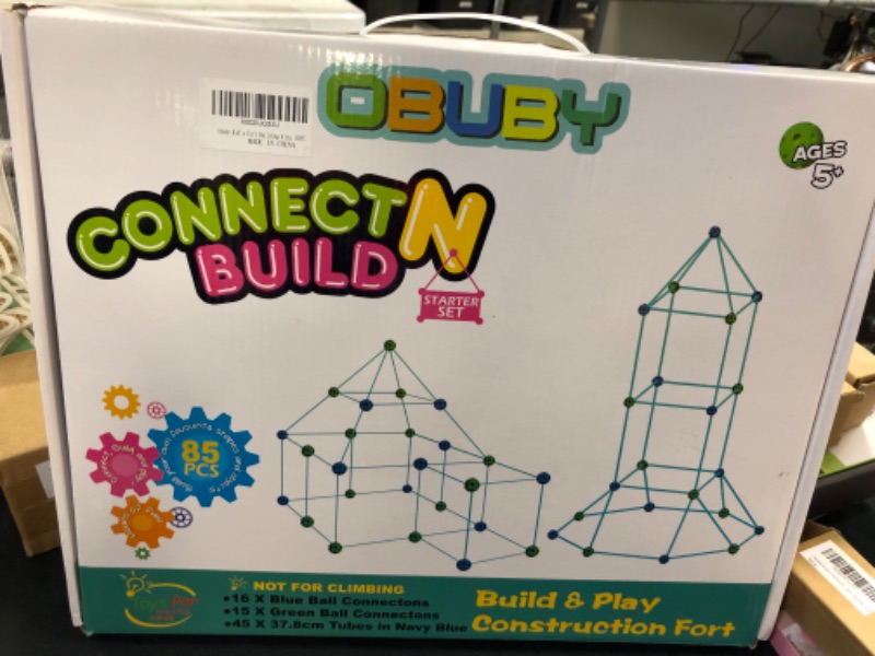 Photo 2 of Obuby Kids Fort Building Kit Construction STEM Toys for 5 6 7 8 9 10 11 12 Years Old Boys and Girls Ultimate Forts Builder Gift Build DIY Building Educational Learning Toy for Indoor & Outdoor 85PCS----factory sealed