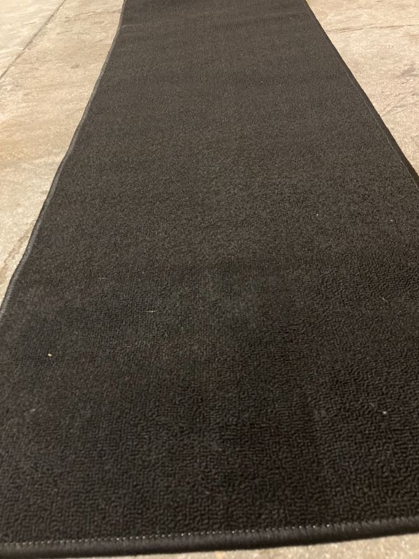 Photo 2 of 59"X19.5" BLACK RUNNGER RUG - NEEDS TO BE CLEANED -