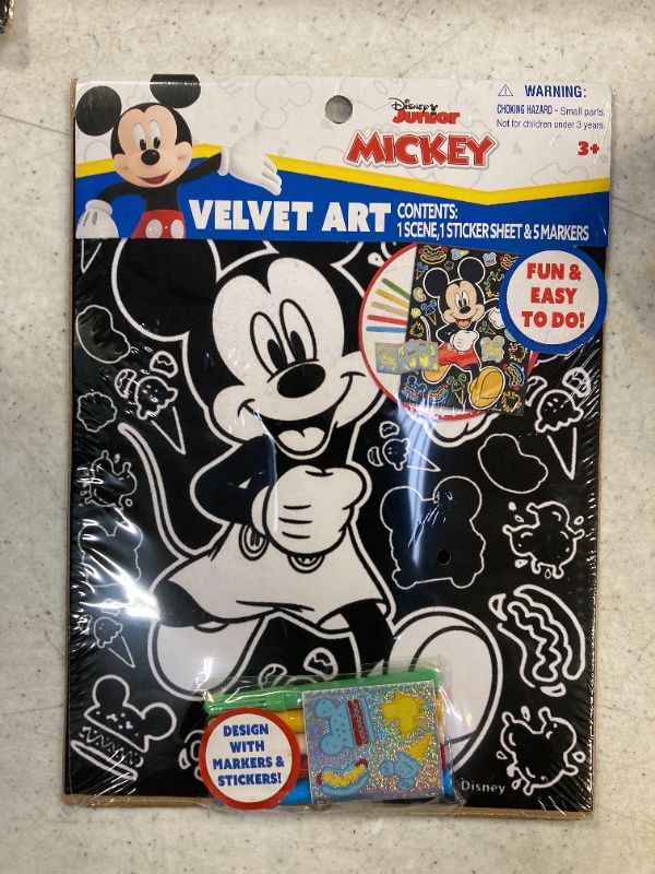 Photo 1 of Disney Junior Mickey Velvet Art Poster With 5 Markers - SET OF 4 -