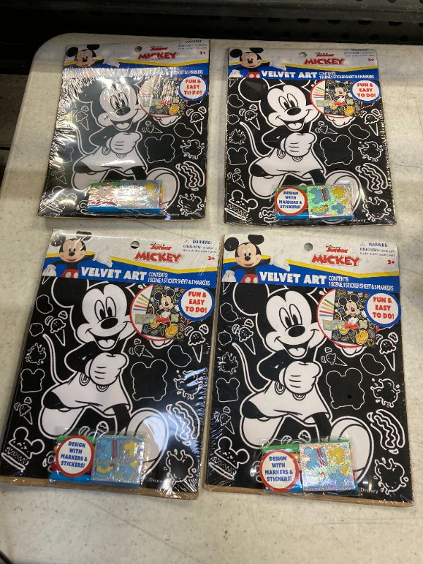 Photo 2 of Disney Junior Mickey Velvet Art Poster With 5 Markers - SET OF 4 -