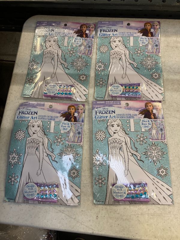 Photo 2 of Disney Frozen Glitter Art Poster With 5 Markers - SET OF 4 - 