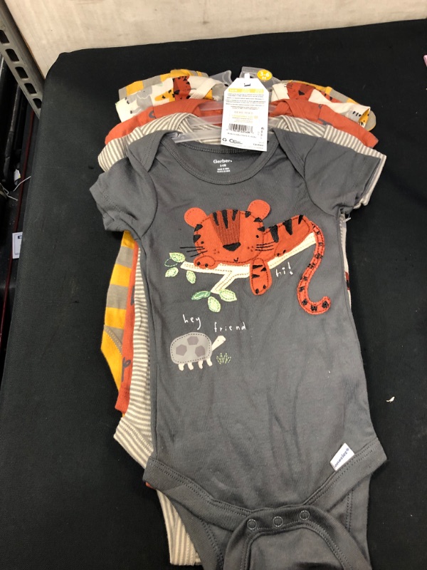 Photo 2 of Gerber Baby Boys' 5pk Safari Short Sleeve Onesies - Orange/Gray
Size: 3-6M
