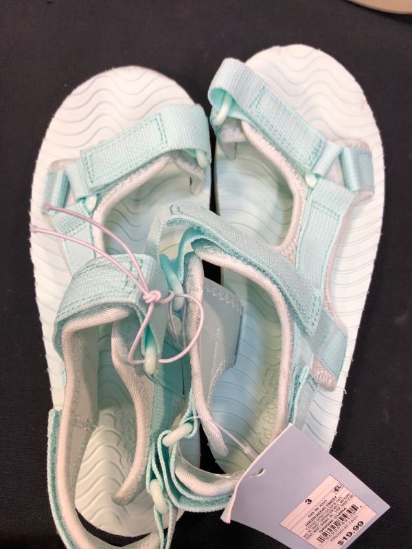 Photo 2 of BIG Kids' Emery Ankle Strap Sandals - Cat & Jack Mint Green SIZE 3