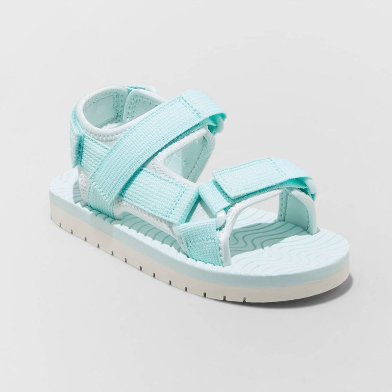 Photo 1 of BIG Kids' Emery Ankle Strap Sandals - Cat & Jack Mint Green SIZE 2