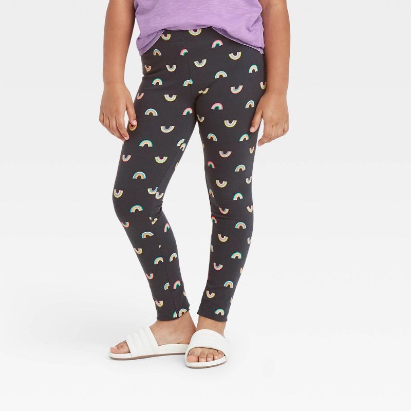 Photo 1 of Girls' Rainbow Leggings - Cat & Jack™ 2Pk L
