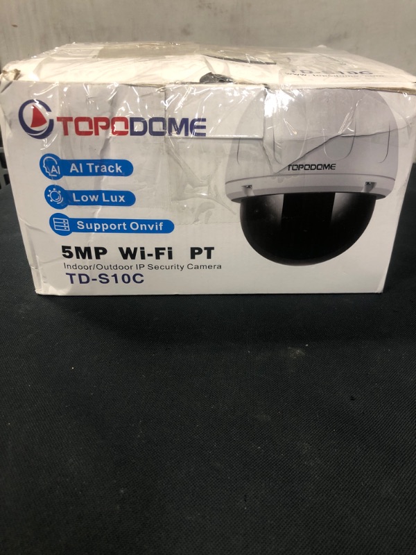 Photo 3 of 940nm RTSP PTZ Camera Outdoor WiFi for Home Security Human Tracking, TOPODOME ONVIF Surveillance Cameras Motion Detection, 50FT Hidden Night Vision, 32G SD Card Wide Angle Siren 2-Way Audio Waterproof
