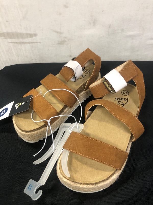 Photo 1 of Girls' Agatha Footbed Sandals - Art Class Cognac 13, Red