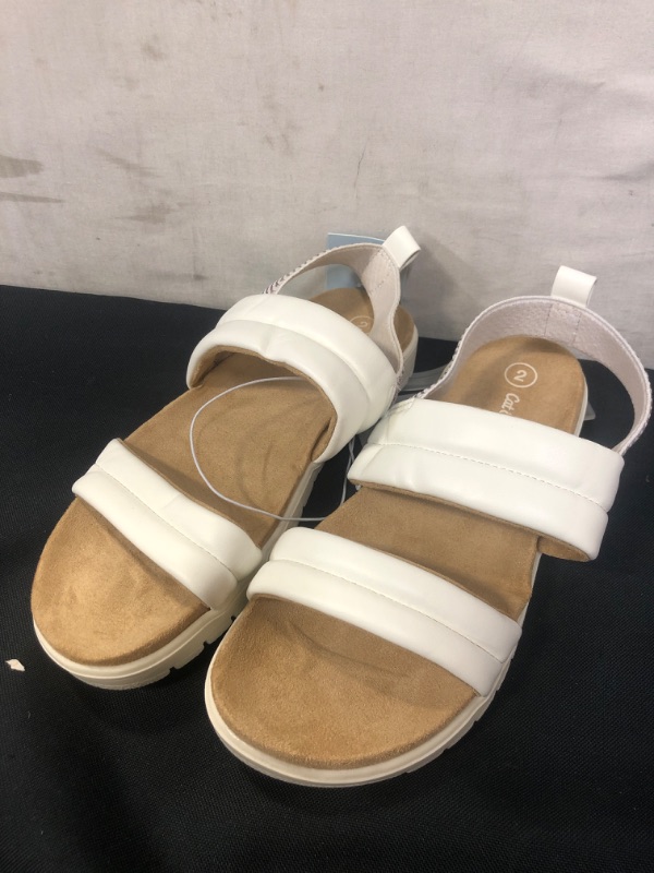 Photo 2 of Girls' Hazel Slip-on Pull-on Footbed Sandals - Cat & Jack White 2