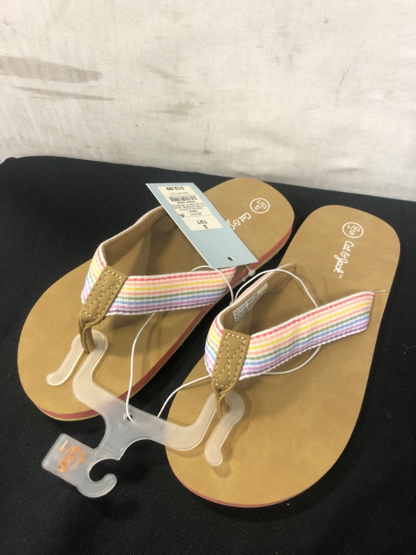 Photo 2 of Girls' Ava Slip-on Thong Sandals - Cat & Jack Tan S - 13/1