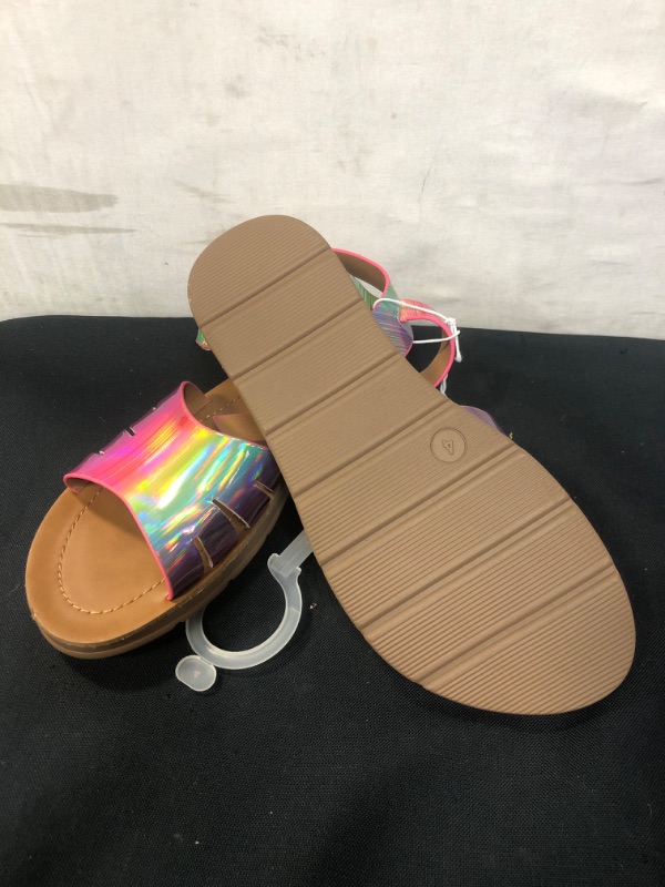 Photo 3 of Girls' Lillian Rainbow Print Ankle Strap Sandals - Cat & Jack? - Size 4