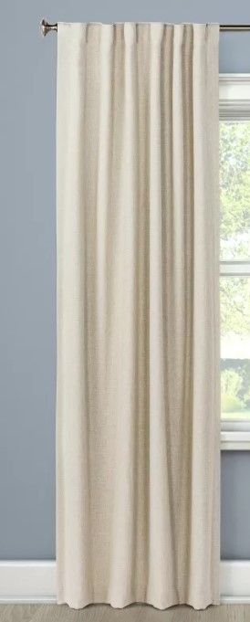 Photo 1 of 1pc Blackout Aruba Linen Window Curtain Panel - Threshold - 