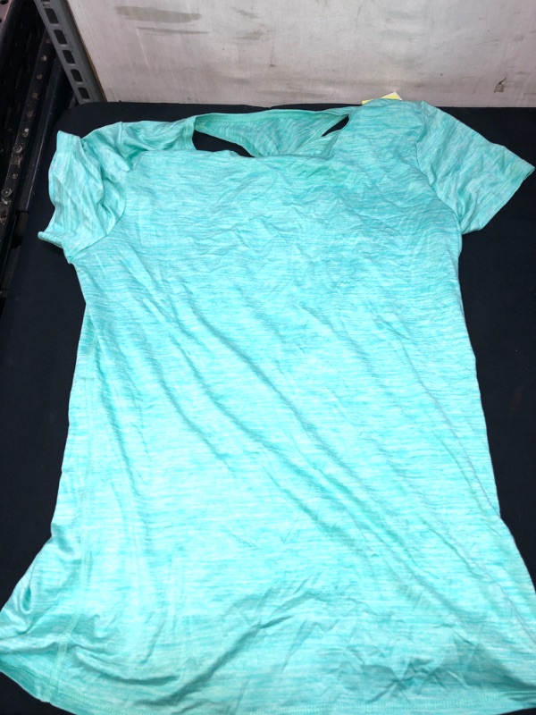 Photo 2 of GirLS ' Short Sleeve Twist-Back Studio T-Shirt - a in Motion™, SIZE XL 