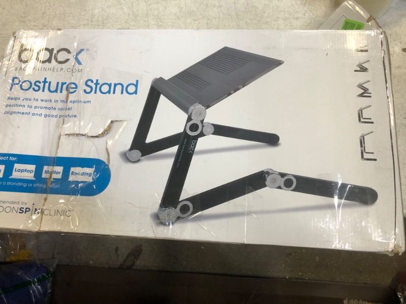 Photo 3 of BackPainHelp Portable Adjustable Posture Laptop Stand/Desk/Table for Bed