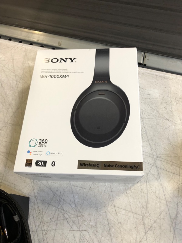 Photo 4 of Sony WH-1000XM4 Wireless Premium Noise Canceling Overhead Headphones with Mic for Phone-Call and Alexa Voice Control, Black