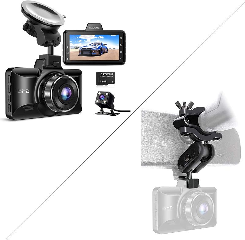 Photo 1 of AZDOME M01 Pro Dual Dash Cam and Mirror Mount Holder Bundle
