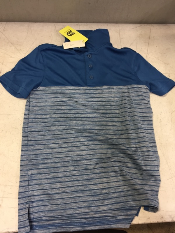 Photo 2 of Boys' Striped Golf Polo Shirt - All in Motion Blue S
