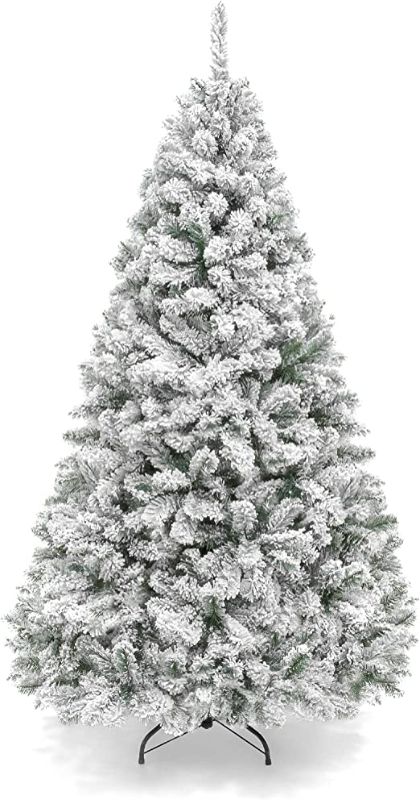 Photo 1 of 7.5FT FLOCKED CHRISTMAS TREE