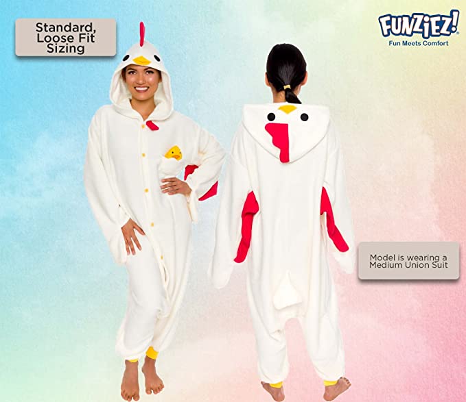 Photo 1 of Adult Onesie Halloween Costume - Animal and Sea Creature - Plush One Piece Cosplay Suit for Adults, Women and Men FUNZIEZ!