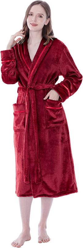 Photo 1 of  Plush Robe For Women, Fluffy Soft Bathrobe, Warm Cozy Fleece Robe