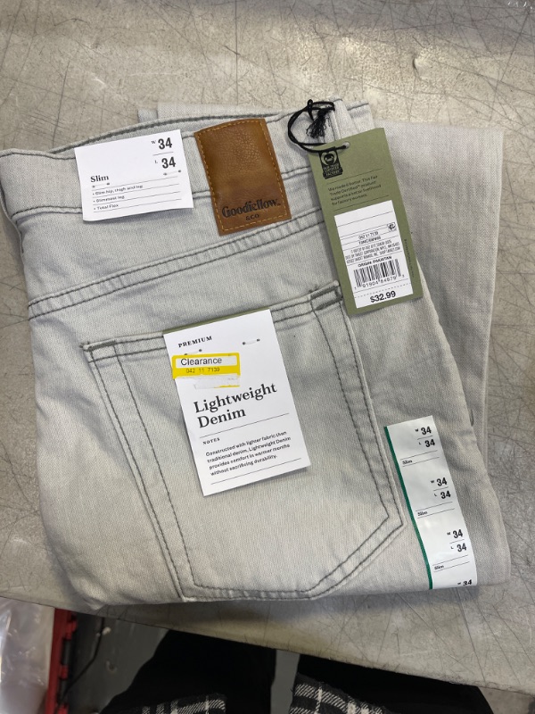 Photo 2 of Men's Slim Fit Jeans - Goodfellow & Co™
Size: 34x34
Color: light gray