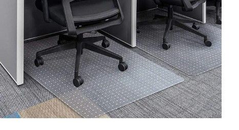 Photo 1 of Azadx Clear Office Chair Mat for Low, Standard and No Pile Carpeted Floors, Plastic Computer Desk Chair Mat on Carpet for Easy Rolling, Durable Carpet...
