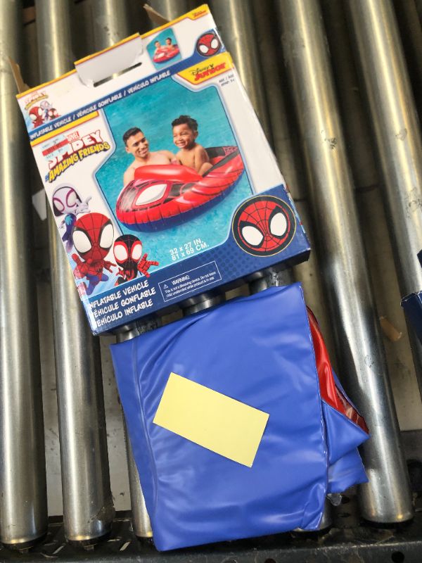 Photo 2 of Swimways Marvel Spidey And His Amazing Friends Inflatable Water Boat Vehicle For Kids Ages 3+ Inflatable Vehicles