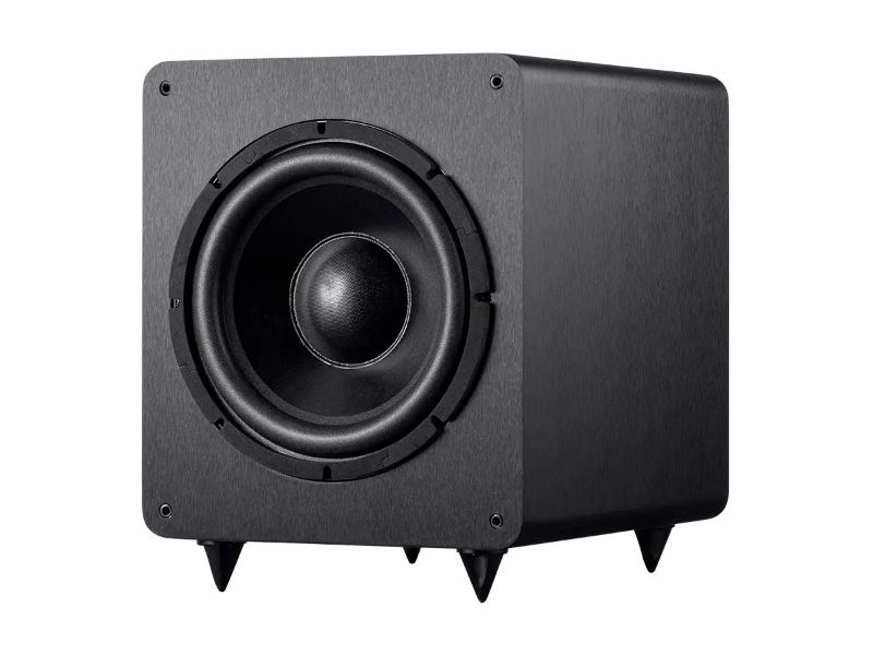 Photo 1 of Monoprice SW-12 12" 400 Watt RMS (600 Watt Peak) Powered Subwoofer - -  WOOD DAMAGE AROUND ONE LEG 
