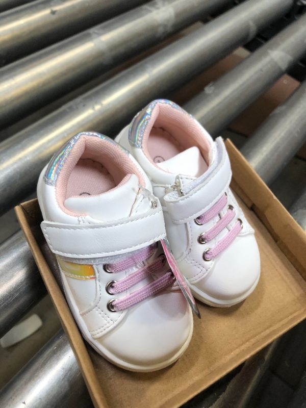 Photo 1 of BABY SHOES WHITE/PINK SIZE 5