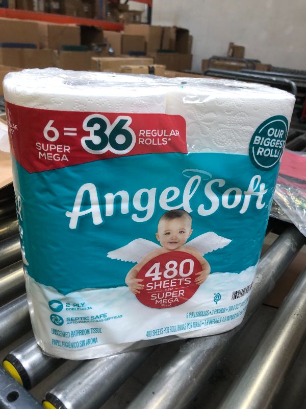 Photo 2 of Angel Soft Super Mega Toilet Paper, 6 Super Mega Rolls