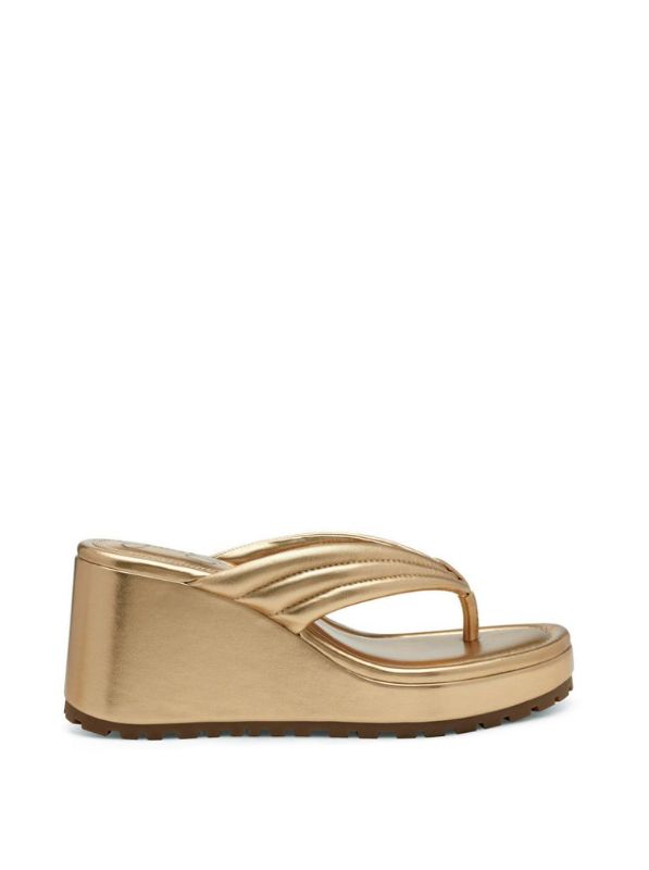 Photo 3 of Camuto Kemnie Wedge Slide In Gold - WOMENS 11