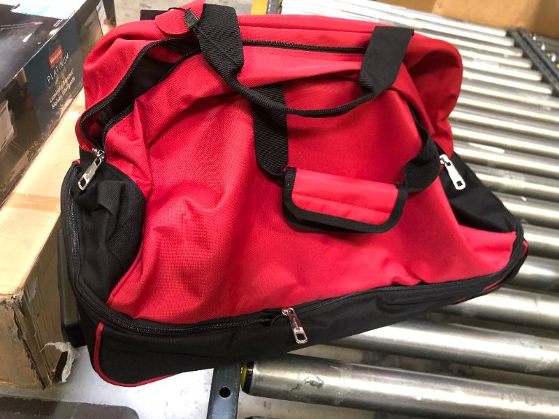 Photo 3 of OIWAS Travel Rolling Duffle Bag (Red)
