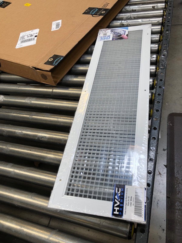 Photo 2 of 8" x 32" or 32" x 8" Cube Core Eggcrate Return Air Grille - Aluminum Rust Proof - HVAC Vent Duct Cover - White [Outer Dimensions: 10.75] 8 x 32 Return Grille