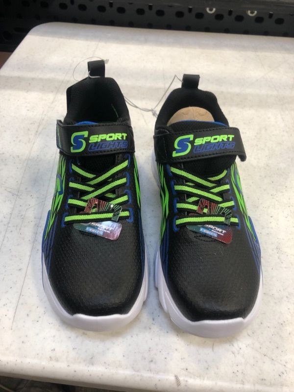 Photo 2 of Boys' S Sport by Skechers Otis Performance Sneakers - Black/Blue SIZE  1
