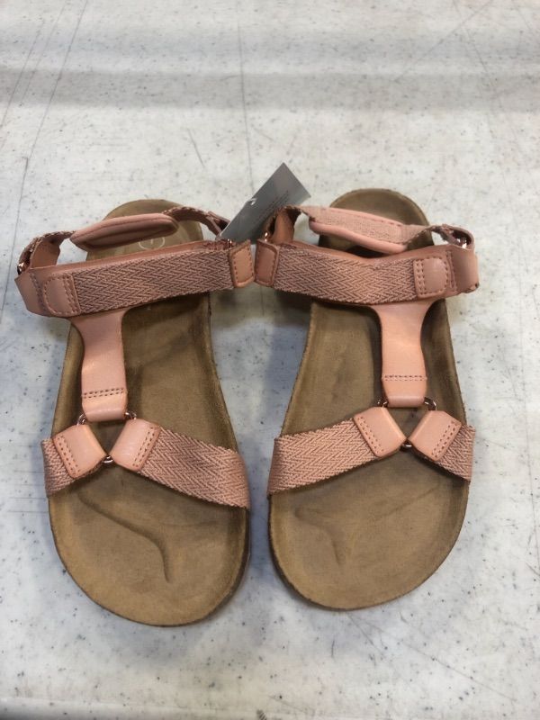 Photo 2 of Girls' Val Footbed Sandals - Cat & Jack Blush SIZE 13
