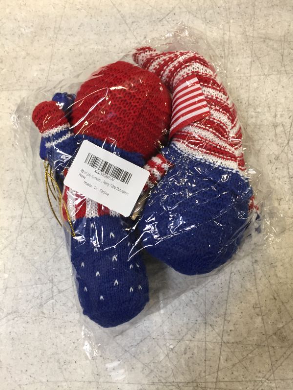 Photo 2 of  STUMEN 2PCS Crochet Mr and Mrs Swedish Tomte Patriotic Gnome Decorations