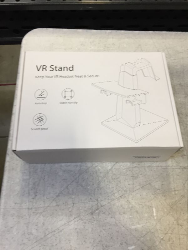 Photo 2 of TCTEC VR Stand, VR Headset Stand VR Display Holder Storage Virtual Reality Headset Desktop Display Stand for Oculus Quest 2, Quest, Rift, Rift S, Valve Index Headsets & Touch Controllers (White)