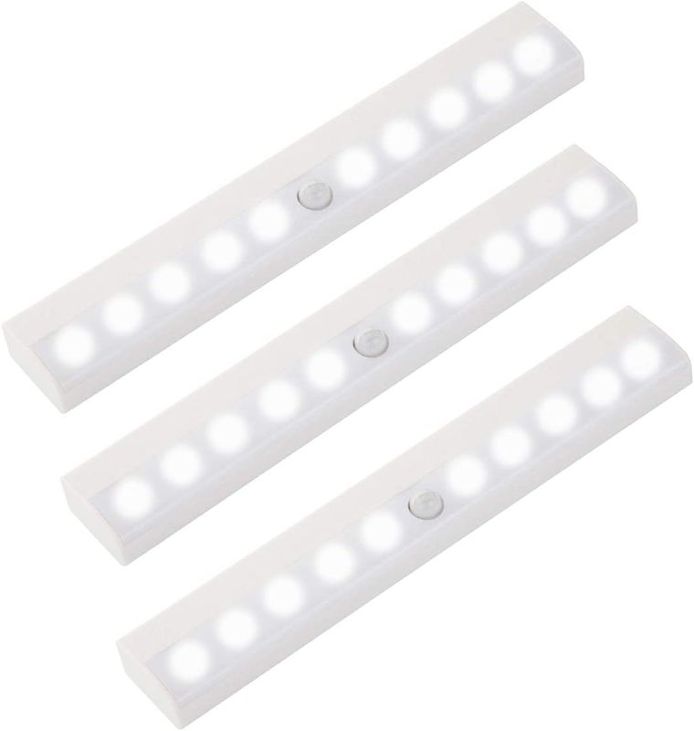 Photo 1 of Austin & Mills AM-L101 Motion Sense LED Rectangluar Lighting, 3-Pack, White --FACTORY SEALED --
