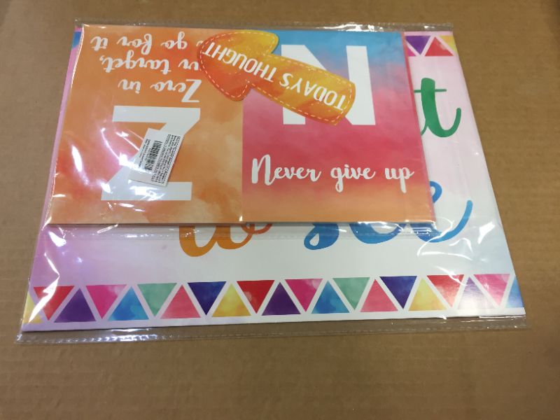 Photo 3 of Alphabet Bulletin Board Set Growth Mindset Posters Watercolor Classroom Decoration

