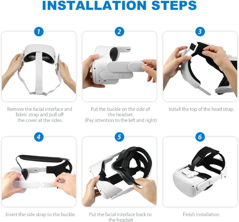 Photo 1 of LANMU Adjustable Head Strap Compatible with Oculus/Meta Quest 2, Replacement Elite Strap for Enhanced Support and Comfort in VR
--FACTORY SEALED --