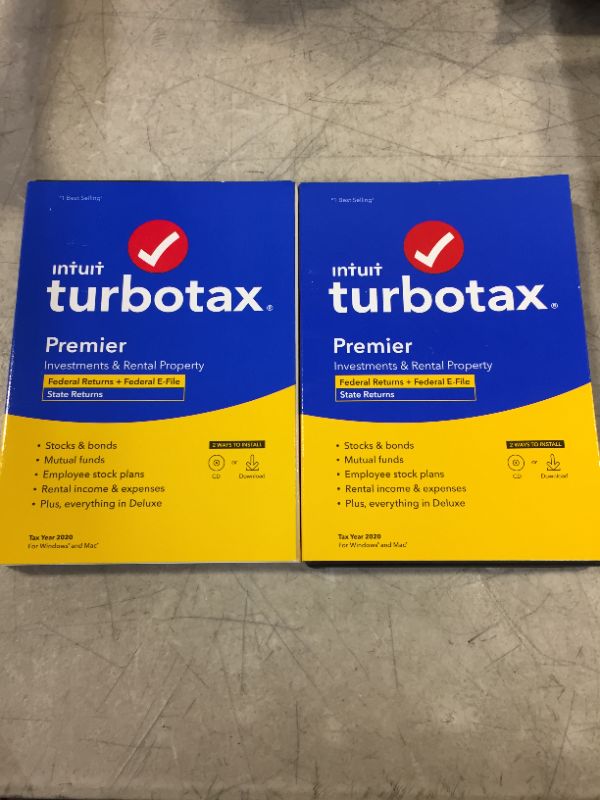 TurboTax Premier 2020 Desktop Tax Software, Federal and State Returns
