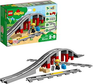 Photo 1 of LEGO DUPLO Town Train Bridge and Tracks 10872 Building Toy Set for Preschool Kids, Toddler Boys and Girls Ages 2-5 (26 Pieces) (POSSIBLE MISSING PIECES DUE TO OPEN/ DAMAGED BOX)
