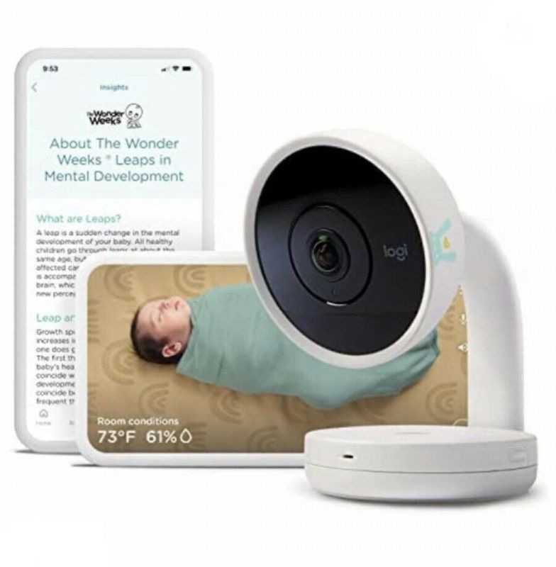 Photo 1 of Lumi Smart Baby Monitor by Pampers HD Video Cam Audio WiFi Night Vision (OPEN BOX, POSSIBLE MISSING PIECES)
