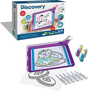 Photo 1 of Discovery Kids Shake Studio Sprinkle Designer Kit, Arts and Crafts Stencil Kit with Sprinkles, Glitter, Glue, and Shaker, Create Colorful 3D Pictures with No Mess, Fun for Kids Ages 6+

