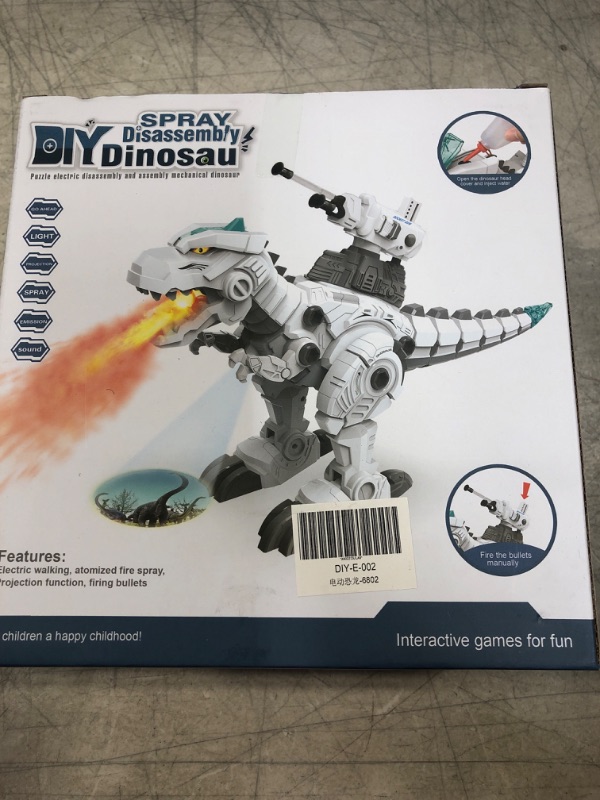 Photo 2 of Boys STEM Take Apart Dinosaur - Walking Dinosaur with Water Mist Spray & LED Lights Glowing Eyes & Projection Toys for 6 7 8 9 10 11 12 Old Boys Girls Gifts
