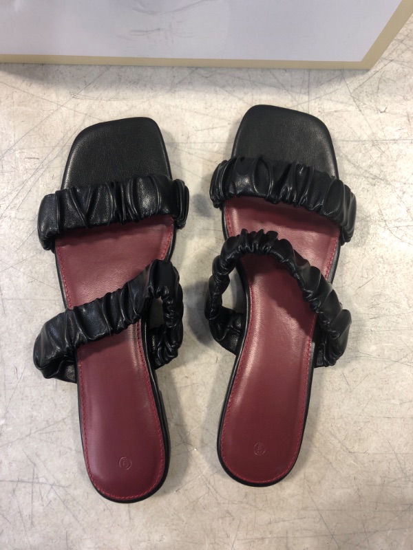 Photo 2 of BLACK SQUARE OPEN TOE SANDALS WOMENS SIZE 9 