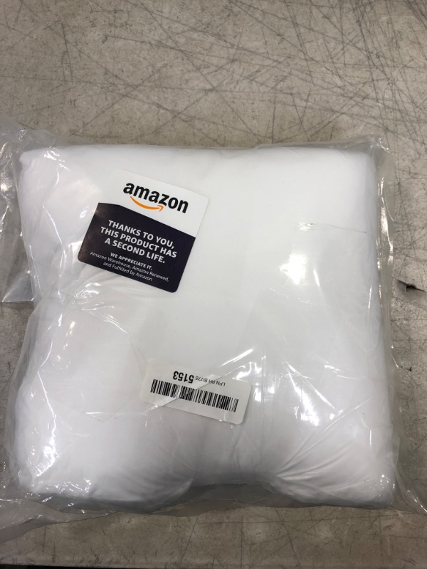 Photo 1 of Amazon Basics White Hypoallergenic Decorative Throw Pillow Insert