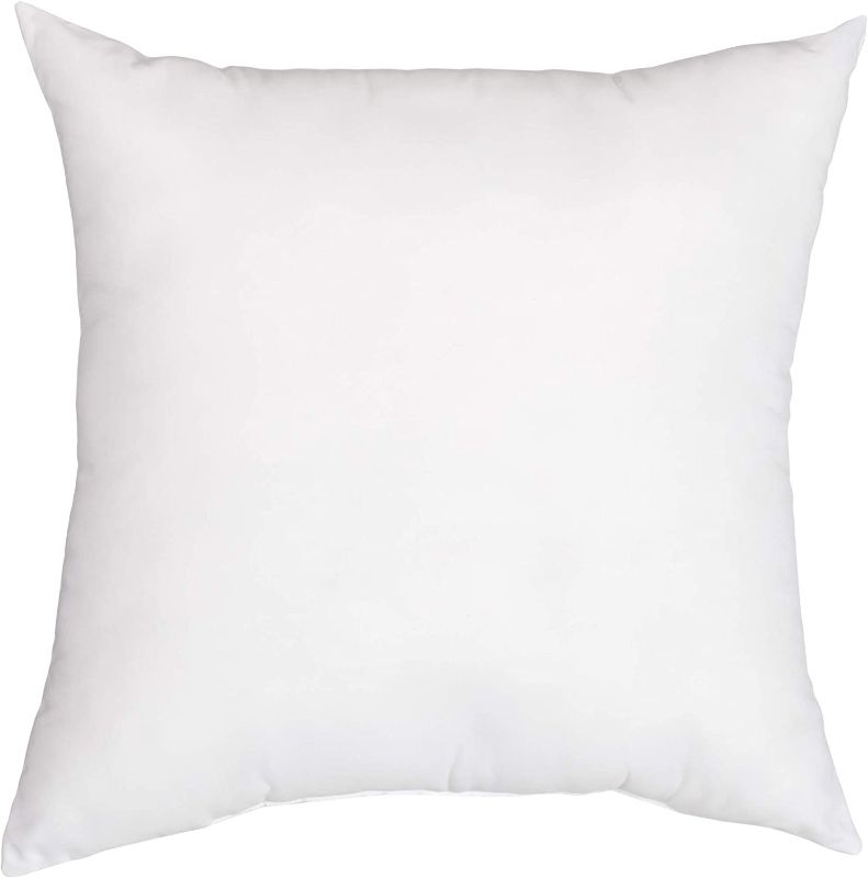 Photo 1 of Amazon Basics White Hypoallergenic Decorative Throw Pillow Insert