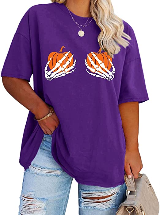 Photo 1 of Fisoew Women's Plus Size T Shirts Oversized Tees Summer Half Sleeve Crew Neck Tunic Tops- SIZE 3XL
