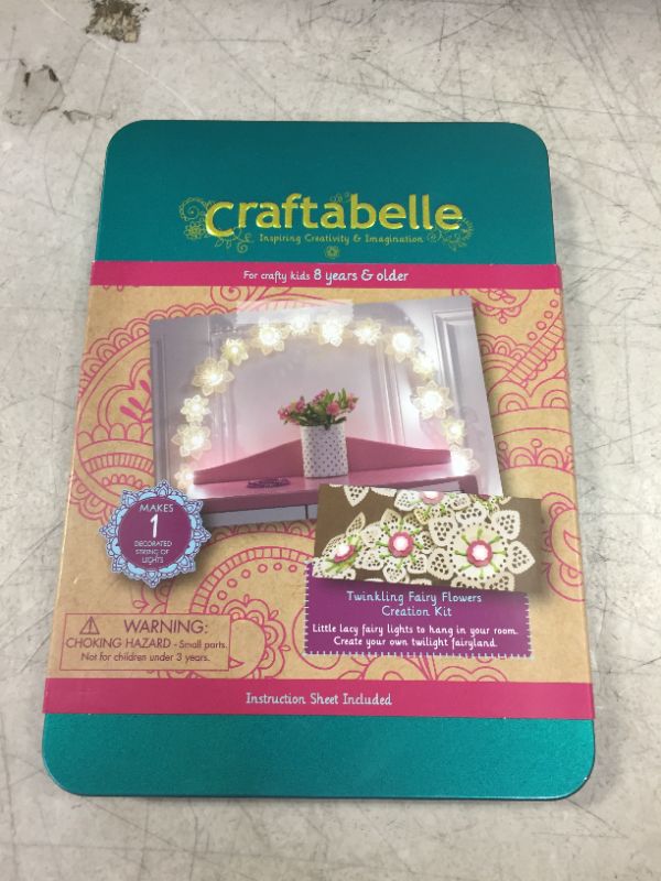 Photo 3 of Craftabelle – Twinkling Fairy Flowers Creation Kit – DIY Twinkle Lights for Bedroom – 106pc String Light Set with Accessories – DIY Arts & Crafts for Kids Aged 8 Years +- FACTORY SEALED --
